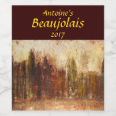 Ville éclairée Étiquette de vin (Étiquettes simples)