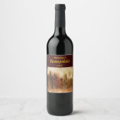 Ville éclairée Étiquette de vin (Devant)