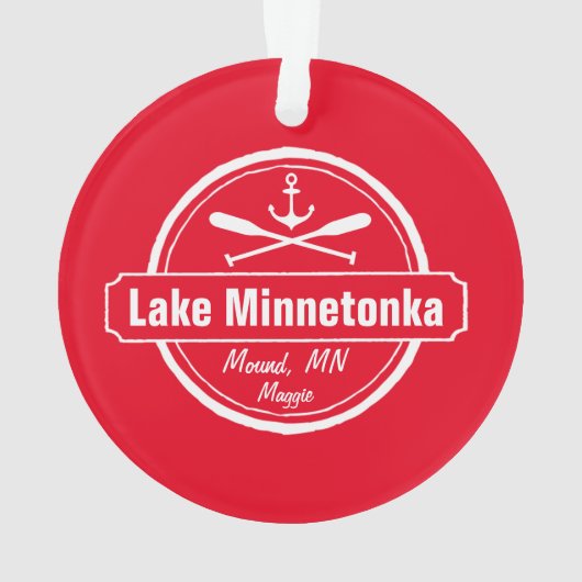 Ville et nom d'ancre de Minnetonka Minnesota de (dos)