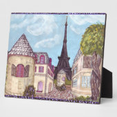 Ville Inspiré De Paris Avec Plaque Tour Eiffel (Côté)