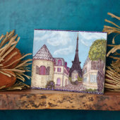 Ville Inspiré De Paris Avec Plaque Tour Eiffel (Côté)