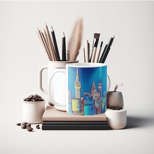 ville la nuit, tasse juste pour vous.