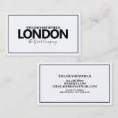 VILLE MODERNE NOUVEAU CARTE DE VISITE (Devant / Derrière)