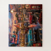 Ville nostalgique des années 1950/1960 — Puzzle