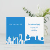 Ville pays bleu blanc faire-part (Debout devant)