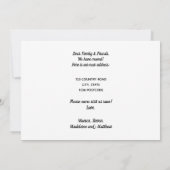 Ville pays bleu blanc faire-part (Dos)