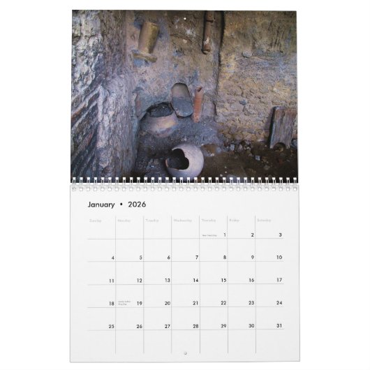 Ville romaine antique - calendriers de Pompeii (Jan 2026)