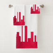 Ville Skyline Rouge et Blanc (En situation)