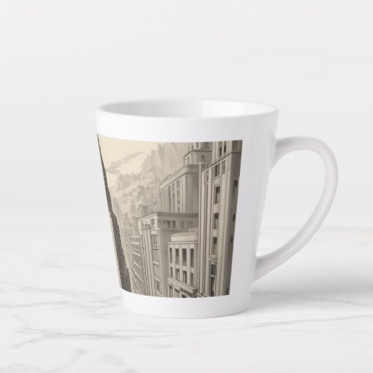 ville tasse latte (Droite)