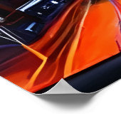 Ville, toit et feu d'artifice| AI Art Poster (Coin)