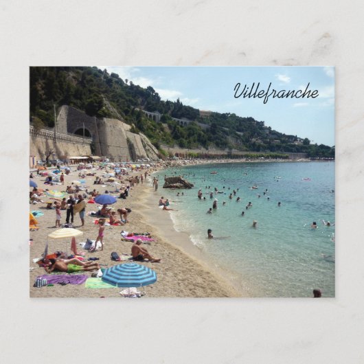 villefranche beachside briefkaart (Voorkant)