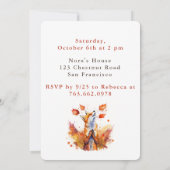 Villes d'automne Fox - Carte d'invitation d'annive (Dos)