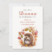 Villes d'automne Hérisson - Carte d'invitation d'a (Devant)