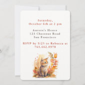 Villes d'automne Kitten - Carte d'invitation d'ann (Dos)