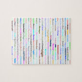 Villes Du Monde Texte Design II Puzzle (Horizontal)