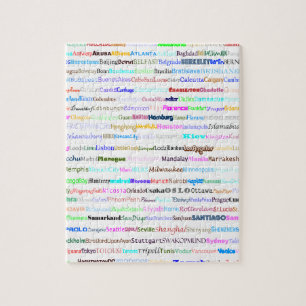 Villes Du Monde Texte Design II Puzzle