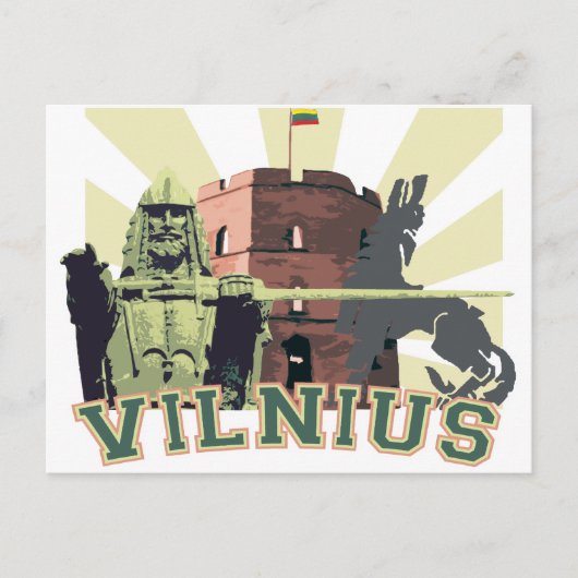 VILNIUS (hoofdstad van Litouwen) Briefkaart (Voorkant)
