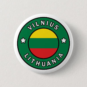 Vilnius Litouwen Ronde Button 5,7 Cm