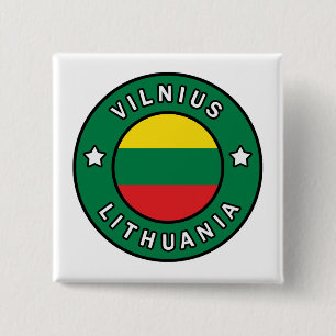Vilnius Litouwen Vierkante Button 5,1 Cm