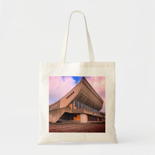 Vilnius, LT CCCP Soviet Brutalist Architecture Tote Bag (Voorkant)