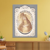 Vilnius Madonna in Gebed... beeldende kunst Canvas Afdruk (Insitu (Woonkamer))