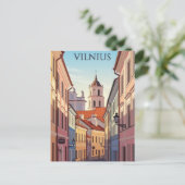 Vilnius Old Town Lithuania Travel Briefkaart (Staand voorkant)