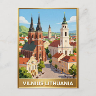 Vilnius Oude Stad Baltische Reis Briefkaart