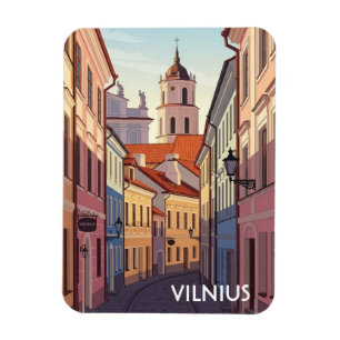 Vilnius Oude Stad Litouwen Flexibele Foto Magneet