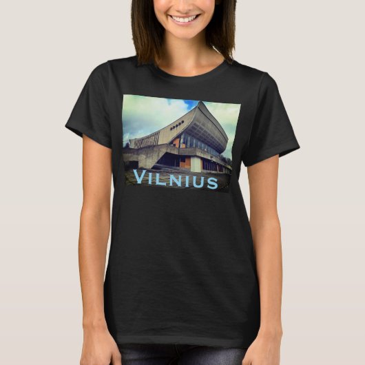 Vilnius Sovjet Brutalistische Architectuur - Litou T-shirt (Voorkant)