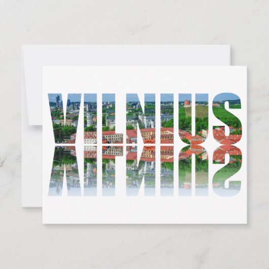 Vilnius-tekst met reflectie (Voorkant)