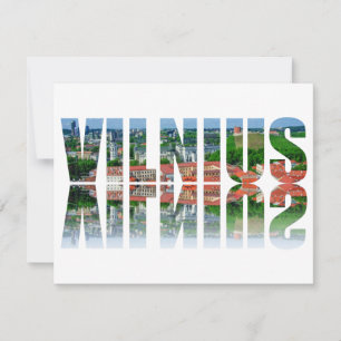 Vilnius-tekst met reflectie
