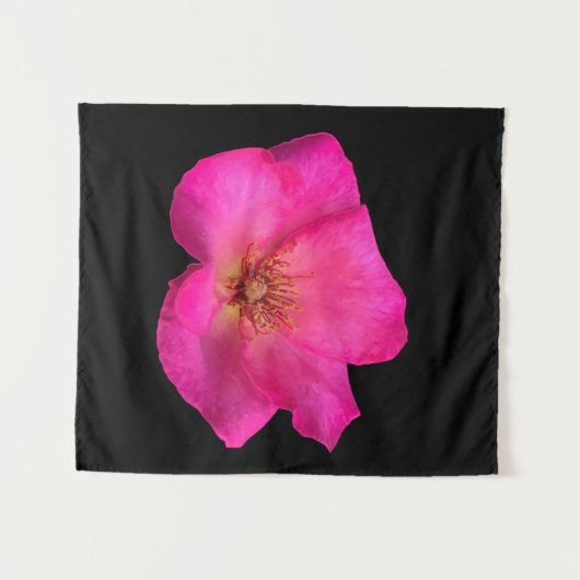 Vilt Pen Pink Rose Originele Kunst Wandkleed (Voorkant (horizontaal))