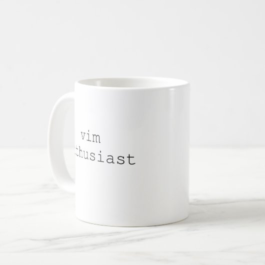 Vim Enthousiaste Mug pour Nerds IT, Programmeurs (Devant gauche)