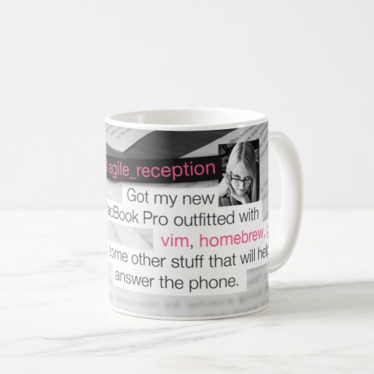 Vim, homebrew en git koffiemok (Voorkant rechts)