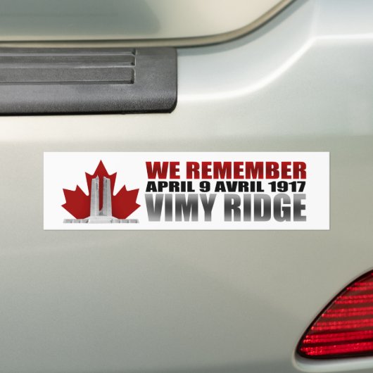 Vimy Ridge We herinneren ons Bumpersticker (Op auto)