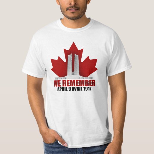 Vimy Ridge We herinneren ons T-shirt (Voorkant)