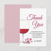 vin, adulte, carte de remerciements (Devant / Derrière)