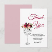 vin, adulte, carte de remerciements (Devant / Derrière)