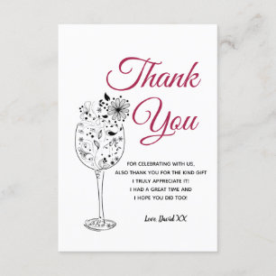 vin, adulte, carte de remerciements