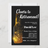 Vin, applaudissements à la retraite, invitation (Devant)