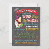 Vin avant les Invitations du Baby shower blanc (Devant)