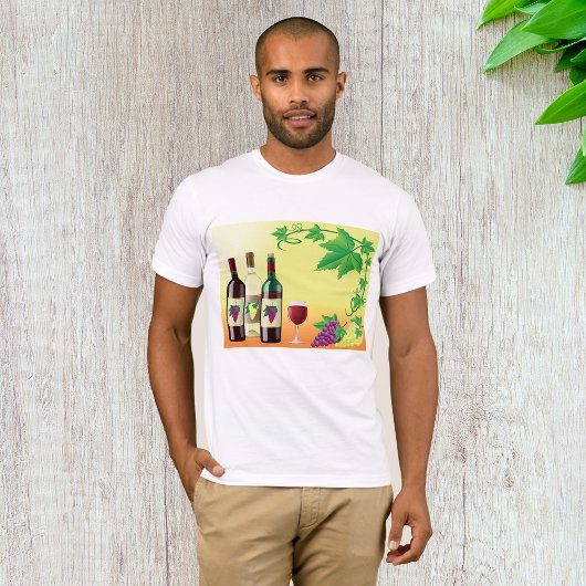 Vin Avec Chemise T-Shirt Mens Raisins
