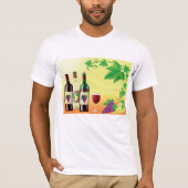 Vin Avec Chemise T-Shirt Mens Raisins (Devant)