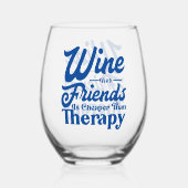 Vin Avec Les Amis Vin Verre Stemless (Verso)