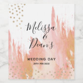 Vin blanc Étiquette avec détail or (Étiquettes simples)