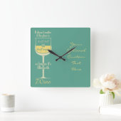 Vin blanc horloge murale personnalisée (Maison)