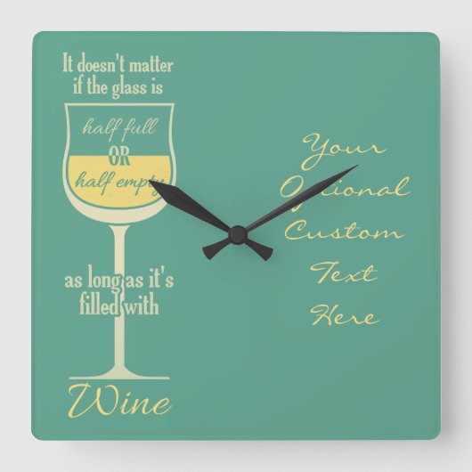Vin blanc horloge murale personnalisée (Recto)