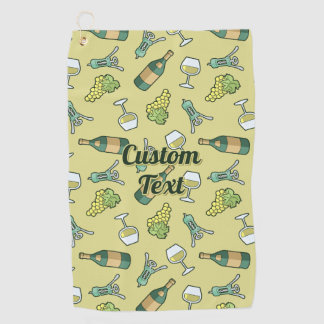 Vin blanc Motif serviette de golf
