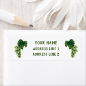 Vin blanc Raisins verts Étiquettes de adresse pers (En situation)