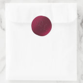 Vin Bourgogne 2 Lettre Monogramme Stickers cire (Sac)